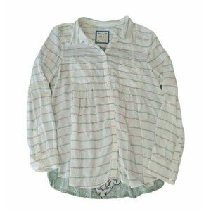 Style & Co Women's Button Up Printed Blouse Size L